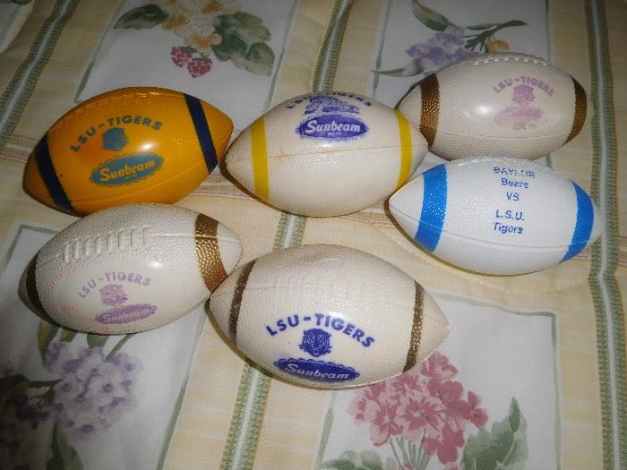 Vintage LSU advertising footballs