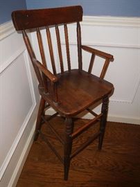 Antique child's tall chair