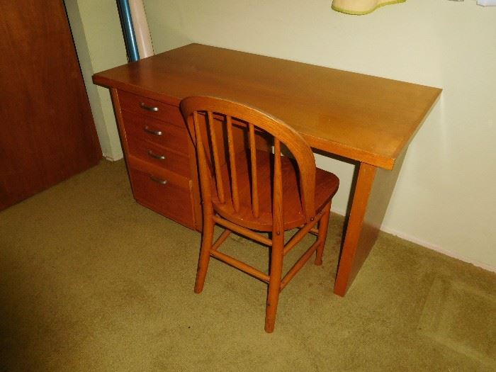 Mid Century desk with tapered side