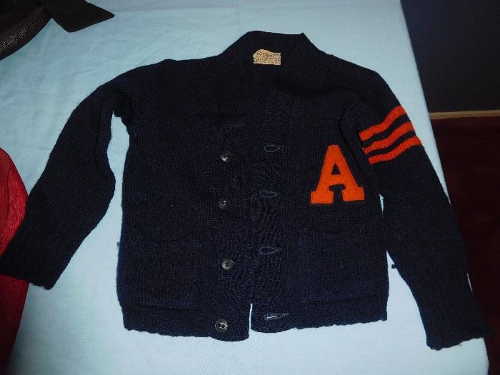 Vintage virgin wool toddler's Auburn sweater