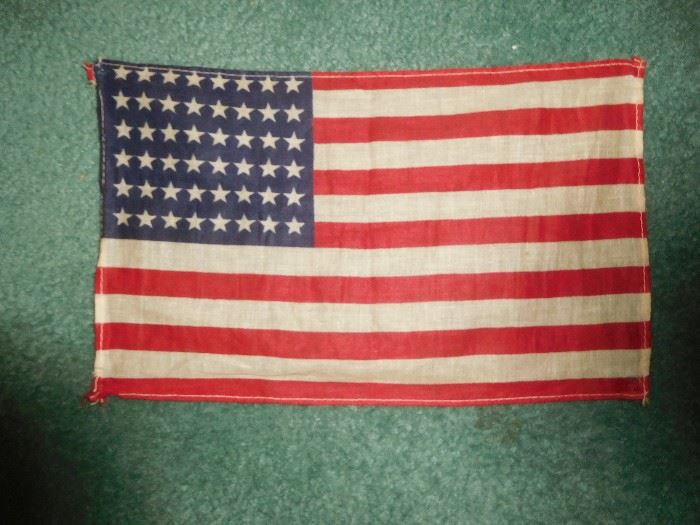 Vintage 48 star cloth flag