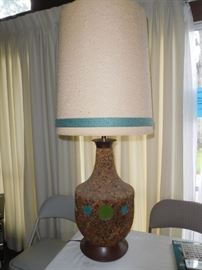 True Mid-Century cork lamp