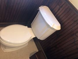 Many toilets throughout