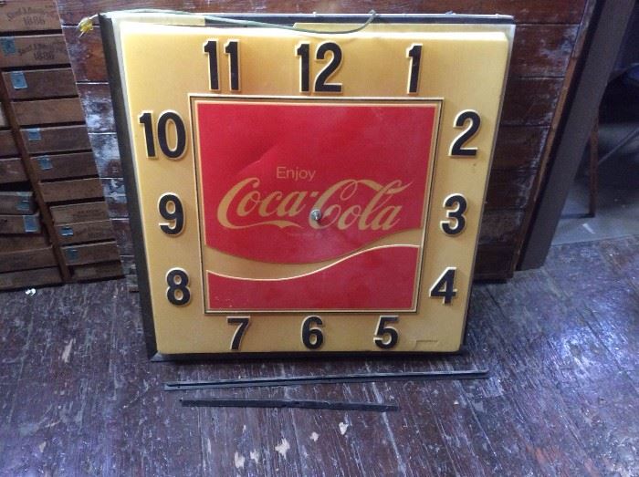 Vintage coca cola clock 