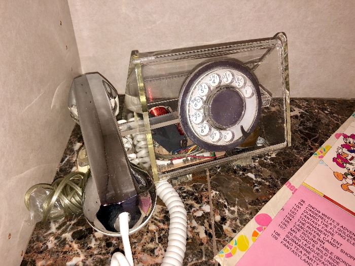 Mid Century Lucite telephone 