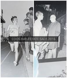 Photos of original negatives of Steve Prefontaine in High School (photos are cropped and taken with a phone)