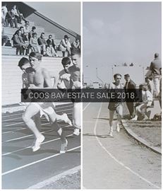 Photos of original negatives of Steve Prefontaine in High School (photos are cropped and taken with a phone)