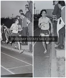 Photos of original negatives of Steve Prefontaine in High School (photos are cropped and taken with a phone)