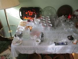 Glassware and household items