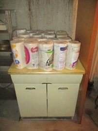 Metal cabinet and paper towels