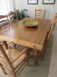 PINE TABLE AND CHAIRS
POTTERY BARN
