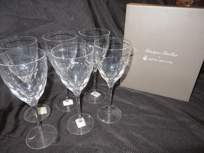 Monique Lhuillier Atelier Goblets (set of 6) with box.   There are two sets of 6 for total of 12)