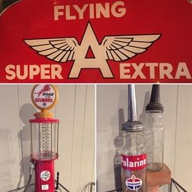 Vintage gas station collectibles 