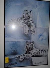 framed & signed Siegfried & Roy poster
