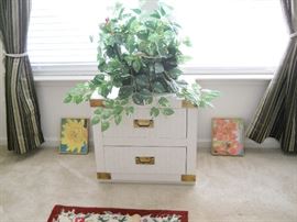white wicker 2 drawer chest, etc.