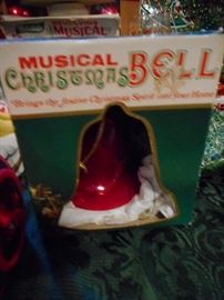 Vintage Musical Christmas Bell with Box