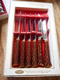 Vintage Sheffield Steak Knives Original box