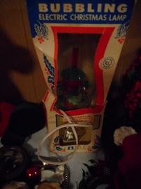 VIntage Electric Bubbling Hurricane Lamp with Box