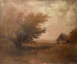 AN ATTRIBUTED HUGH HUNTINGTON HOWARD (1860-1927) OIL ON CANVAS