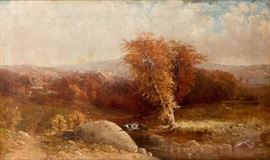 AN ATTRIBUTED HUGH HUNTINGTON HOWARD OIL ON CANVAS