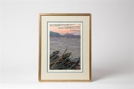 A KATSUYUKI NISHIJIMA SIGNED WOODBLOCK PRINT