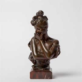 GEORGES VAN DER STRAETEN BRONZE 'ACTING COY'