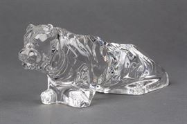 A BACCARAT CRYSTAL TIGER FIGURE