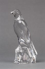 A BACCARAT CRYSTAL FALCON