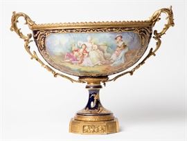 A SEVRES STYLE FRENCH ORMOLU CENTERPIECE