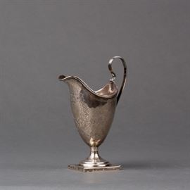 A STERLING SILVER CREAMER ROBERT ADAMS STYLE 1796