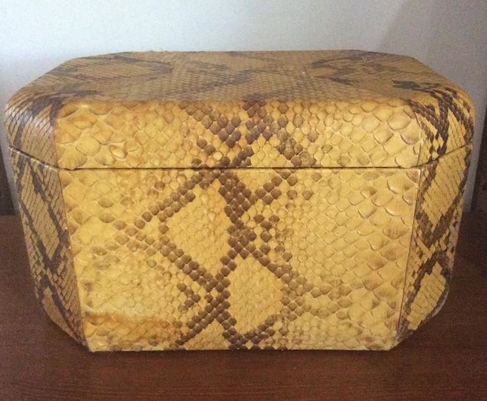 Vintage PYTHON SNAKE Decorative Box