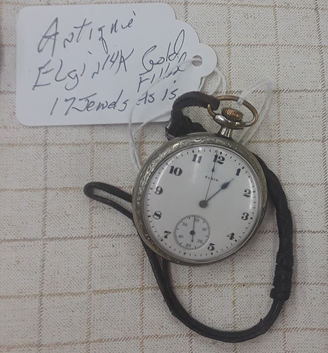 Antique Elgin 14K Golf Filled 17 Jewel pocket watch