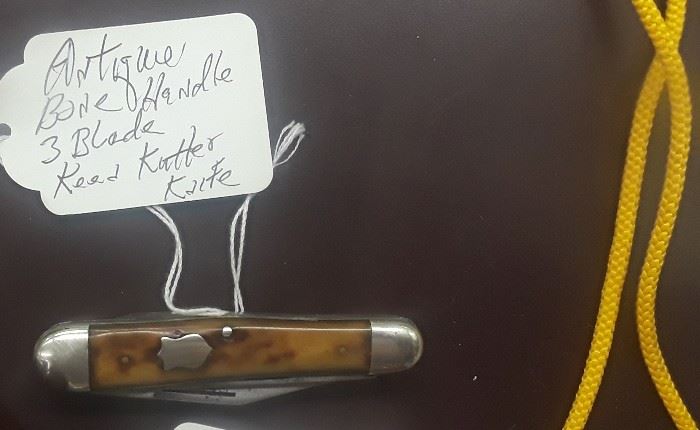 Antique bone handle 3 blade Keen Kutter knife