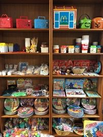 McDonalds display! Plates, toys, cups and more