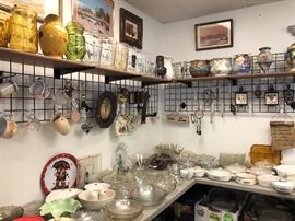 pitchers, dishes, pyrex sets. nice kitchenware