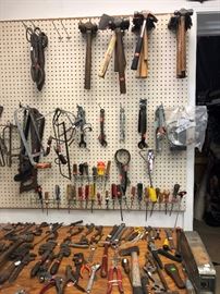 tools. hammers, wrenches, mallets, screwdrivers and more *lots more than what is pictured*