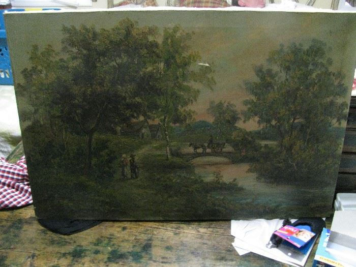 oil painting on canvase, old