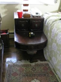 one of two end tables of bedroom set