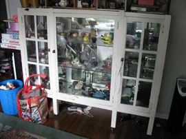 arts & crafts antique display, black under white paint