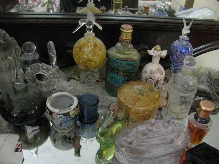lots of great perfume bottles and smalls