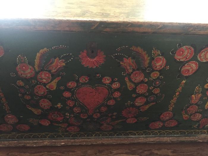 front of great antique large chest 