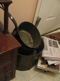 antique copper pots