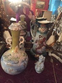 Large antique Japanese and Chinese vases