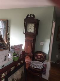Grandfather clock 1800's and other great items