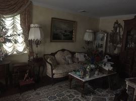 Living room with most items for sale