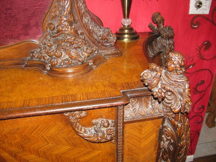 CLOSE UP OF GREAT FIGURAL CABINET