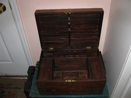 Open chest with compartmemts