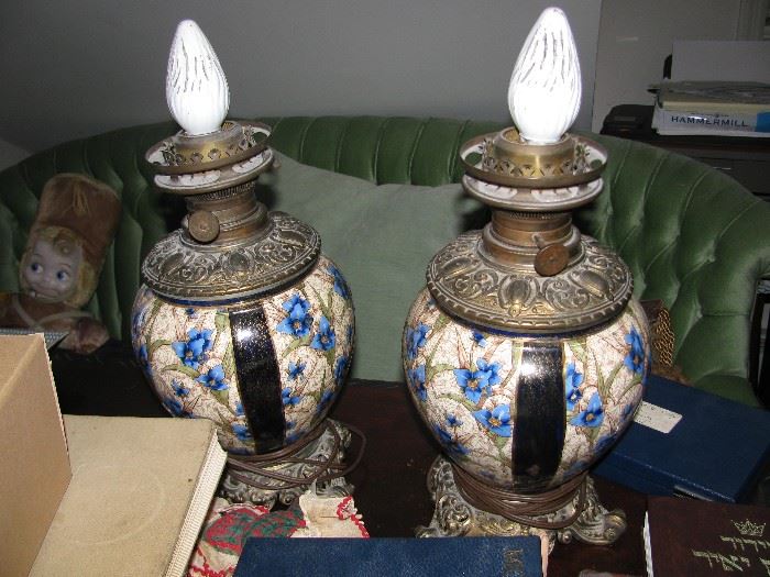 PORCELAIN antique lamps