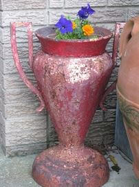 Large iron urn