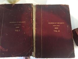 Pair of mega size antique fine print books of paintings at Victoria and Albert museum 19th century